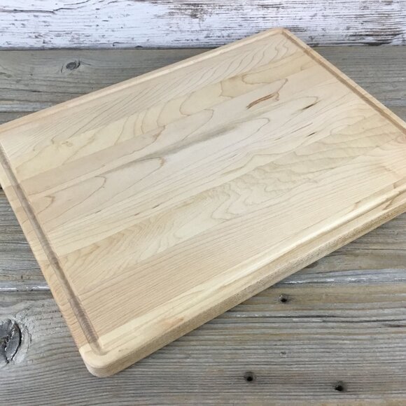 "Kitchen for Feeding Dogs" Engraved Maple Cutting Board with Drip Ring - Picture 5 of 7